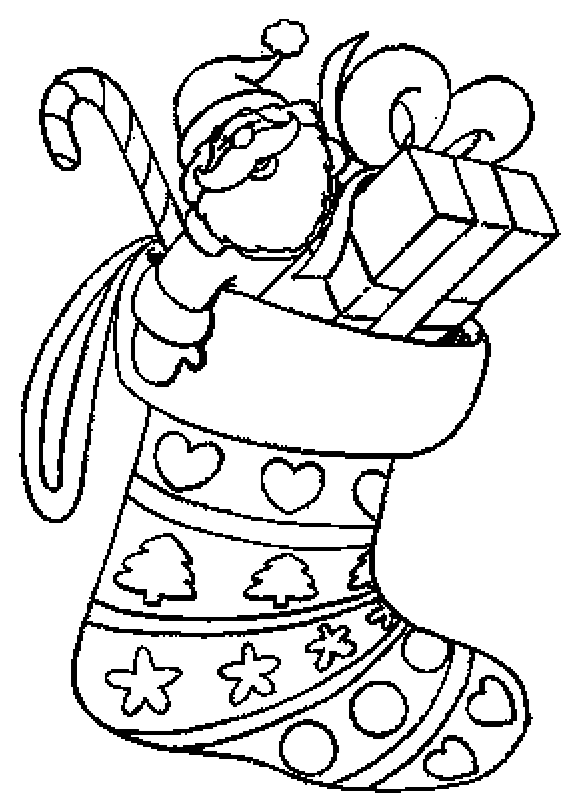 Skarpety świąteczne kolorowanki